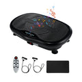Placa vibratoria inteligente, ajuste de 120 velocidades, motor de 200W, 1 modo manual y 3 modos automáticos, botones de acceso rápido LCD, control remoto + altavoz de música, bandas de resistencia + esterilla de yoga, plataforma de fitness para el hogar p