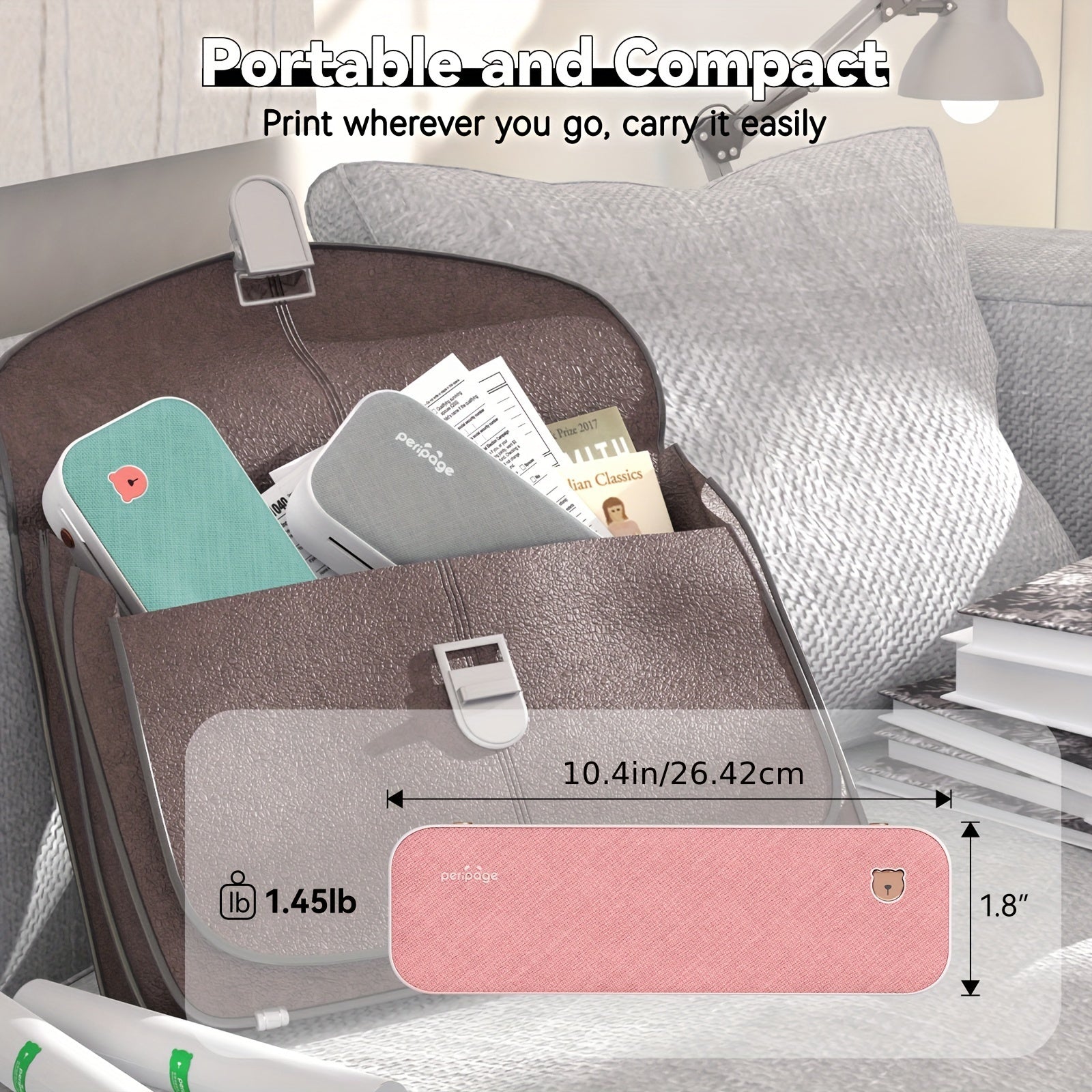 Impresora térmica A4 portátil PeriPage con Bluetooth y conexión USB