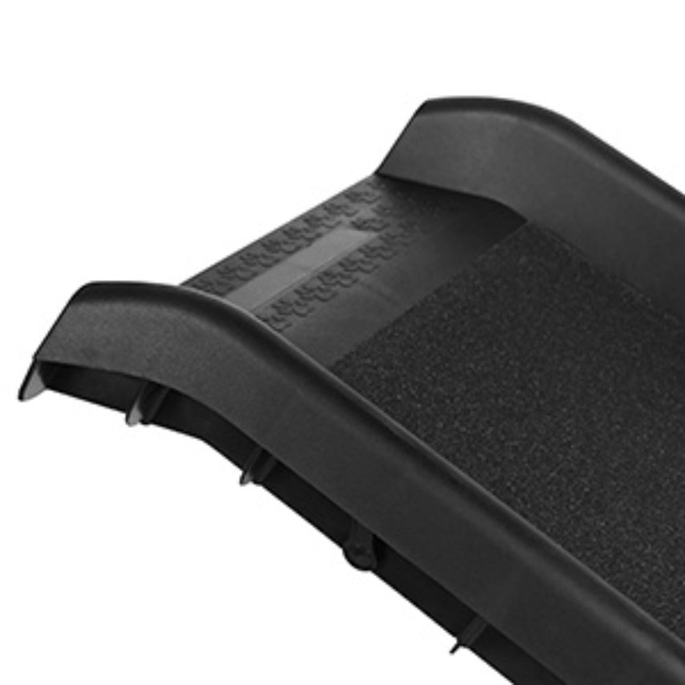 Rampa para perros plegable de plástico, escaleras para mascotas, rampa de acceso antideslizante con topes de goma hasta 90 kg, 156 x 40 cm, negra