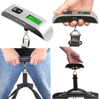 Báscula para equipaje, báscula electrónica, báscula portátil, báscula de gancho, báscula para paquetes, mini báscula colgante de 50 kg, báscula de resorte portátil, báscula de pesca - Batería no incluida