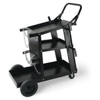 Carro para soldar VEVOR de 3 niveles con gran capacidad de carga de 400 libras, ruedas giratorias de 360°, cadenas de seguridad para almacenamiento de tanques, carro para soldar MIG con ruedas para máquinas de soldar TIG, ARC, MMA y cortadoras de plasma