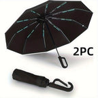 1 y 2 Especificaciones Opcionales, Paraguas Plegable con Hebilla Totalmente Automática, y Protección Solar, Adecuado Tanto para Hombres Como para Mujeres, Paraguas de Viaje, Con un Diámetro de 106cm/41.2 pulgadas Cuando Está Abierto, Robusto y Duradero, P