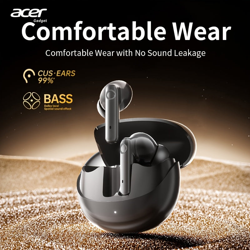 Auriculares Bluetooth | [Acer OHR546] Auriculares inalámbricos TWS: con cancelación de ruido para llamadas, deportes y correr, diseño