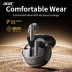 Auriculares Bluetooth | [Acer OHR546] Auriculares inalámbricos TWS: con cancelación de ruido para llamadas, deportes y correr, diseño