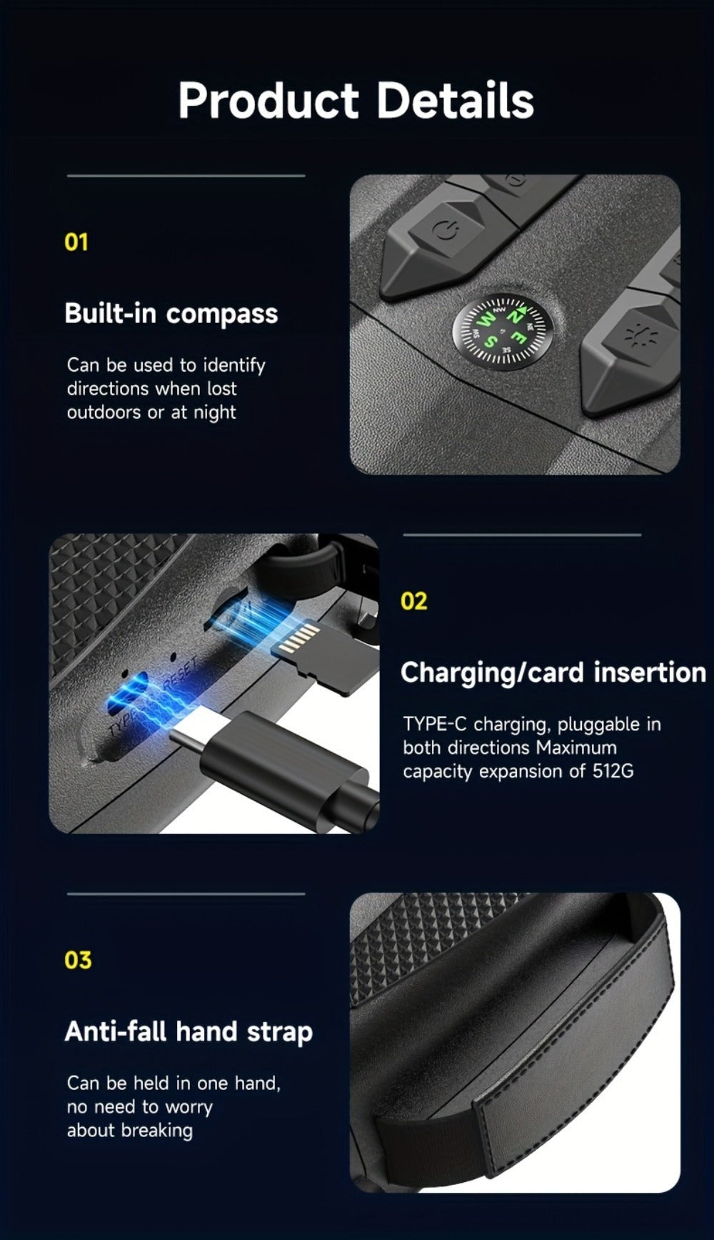 Binoculares de visión nocturna 4K HD, gafas de visión nocturna con pantalla de 3 pulgadas y linterna, adecuadas para la caza al aire libre en la oscuridad, seguridad para acampar, observación de la vida silvestre, zoom digital 10X, batería incorporada de