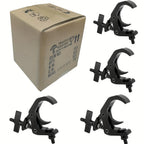 8 ganchos ajustables de aleación de aluminio para luces de escenario, ganchos de color negro para luces par, ganchos para luces de haz, gancho para faros delanteros para luces de escenario al aire libre, se adaptan a trusses o tuberías de diámetro de 1.57