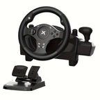 Volante de juego de carreras NBCP con pedales, volante de 270° con retroalimentación de fuerza, para PC, PS4/PS3, Android, simulador de carreras Real Racing