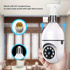2pcs/4pcs Cámaras de Seguridad con Bombilla Controladas por la App Ease Life - Wifi Inalámbrico Interior Exterior (5Ghz), Vista de 360°, Casquillo E27, FHD 1080P, Visión Nocturna a Todo Color, Detección de Movimiento para la Seguridad del Hogar