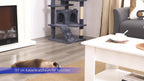 Costoffs Poste para Rascar de Gatos de 138 cm, Árbol Resistente con Pelota de Juego y Cueva para Gatos, Torre de Rascado y Escalada para Gatos, Casa para Gatos