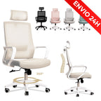 RELAXTY Silla de Oficina Ergonómica – Ajustable y Reclinable con Reposacabezas, Soporte Lumbar, Malla Transpirable y Ruedas 360° | Soporta Hasta 100 kg