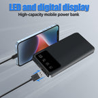 Baterías externas | 20000mAh-2pcs Banco de Energía Móvil de Gran Capacidad, Carga para Dispositivos Móviles, Pantalla LED/ Doble Interfaz de