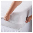 Protector de colchón ajustado impermeable, funda de sábanas de algodón terciopelo de 30 cm de profundidad, bolsillo ajustable, protector de terciopelo suave adecuado para todas las camas, incluidas camas individuales/dobles/camaras king, lavable a máquina