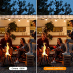 1/2/4 piezas Laxihub 3MP 1296P Cámaras de seguridad Wi-Fi para exteriores, Cámara interior para seguridad del hogar, para vigilancia de puertas domésticas, Audio bidireccional, Almacenamiento en la nube/tarjeta SD, Visión nocturna a todo color, Cámara dig