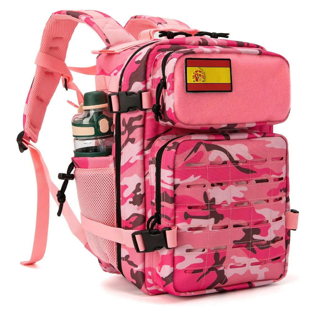 Mochila Táctica de 25L para Mujer, Mochila de Senderismo para Exteriores, Soporte para Botella de Agua - Ideal para Senderismo de 3 Días, Trekking, Camping, Deportes al Aire Libre, Regalo de Cumpleaños