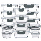 Pack de 24 (12 Tazones + 12 Tapas) Bandeja para Dulces con Tapa Sellada, Tarro para Caramelos, Apto para Microondas y Lavavajillas, Regalo Familiar para Fiestas, Bento Box para Almuerzo