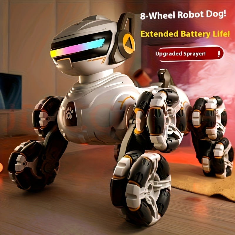 Perro Robot Todoterreno de Gran Tamaño de 2ª Generación Mejorado con Control Remoto por Gestos, Juguete Robot Inteligente, Caminante Mecánico Acrobático para Niños, Dron RC de Mascota a Gran Escala (Regalo Ideal para Fiestas)
