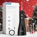 Irrigador Bucal Sejoy C12BLA Profesional con 5 Modos, 9 Boquillas, Tanque de 350ML, 30 Días de Batería para Limpieza Dental, Brackets y Cuidado de las Encías
