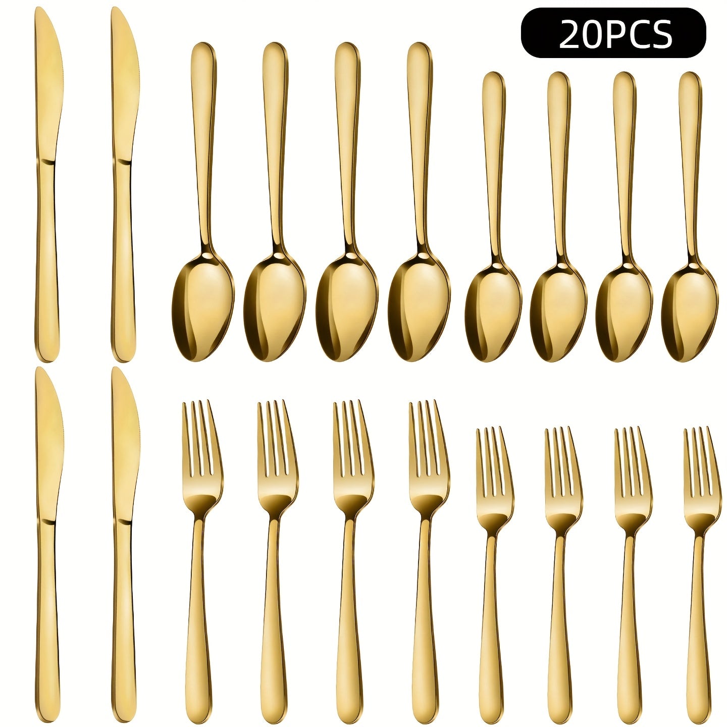 Juego de cubiertos de acero inoxidable de 60/40 piezas, vajilla de colores/dorada/negra, incluye cuchillo de mesa, tenedor de mesa, cuchara de mesa, tenedor de ensalada, cuchara de postre, apto para familia, restaurante, boda, vajilla de festividades, reg