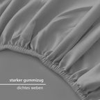 Paquete de 2 sábanas elásticas hechas de 100% microfibra (90 G/M²) con goma elástica en todas las direcciones
