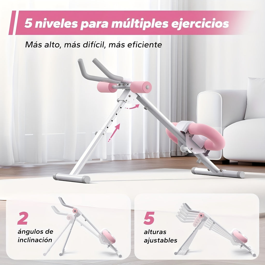 Máquina de entrenamiento abdominal, equipo para ejercicios de core, entrenador ajustable para uso en gimnasio en casa, entrenador de abdominales plegable, máquina de ejercicio que apunta a abdominales, brazos, piernas y glúteos, entrenador de core y abdom