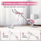 Máquina de entrenamiento abdominal, equipo para ejercicios de core, entrenador ajustable para uso en gimnasio en casa, entrenador de abdominales plegable, máquina de ejercicio que apunta a abdominales, brazos, piernas y glúteos, entrenador de core y abdom