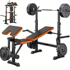 Banco de Pesas Ajustable Todo en Uno: Estación Multifuncional para Sentadillas, Extensión de Piernas y Flexiones Mariposa para Entrenamientos Corporales Completos en Casa