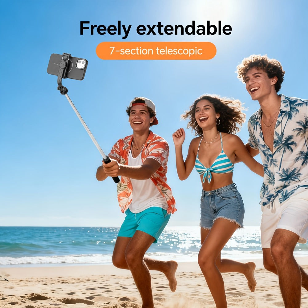 Palo Selfie Retráctil Profesional de 101.6 cm, Trípode de Suelo para Transmisiones en Vivo, con Control Remoto Inalámbrico, Rotación de 360°, Diseño Estable Anti-vibración. Ideal para Vlogs de Viajes y Exteriores para Transmisiones en Vivo. Compatible con