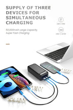 Batería externa de alta capacidad | Viajes oficina camping y carga de dispositivos