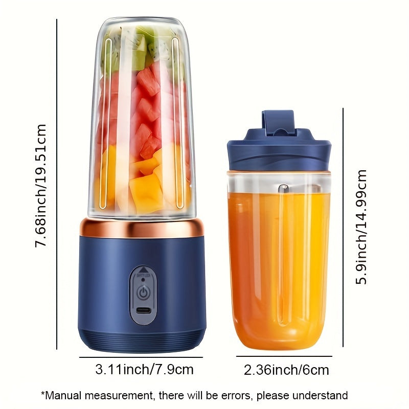 Exprimidor recargable con vaso portátil multifuncional | Para zumos en casa y exterior
