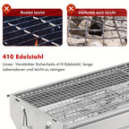 Conjunto de 1 pieza, Parrilla de Acero Inoxidable, Parrilla Exterior Engrosada, Estufa Plegable Doméstica Pequeña en un Segundo con Brochetas de Carbón, Suministros de Cocina, Accesorios de Cocina, Accesorios para Barbacoa