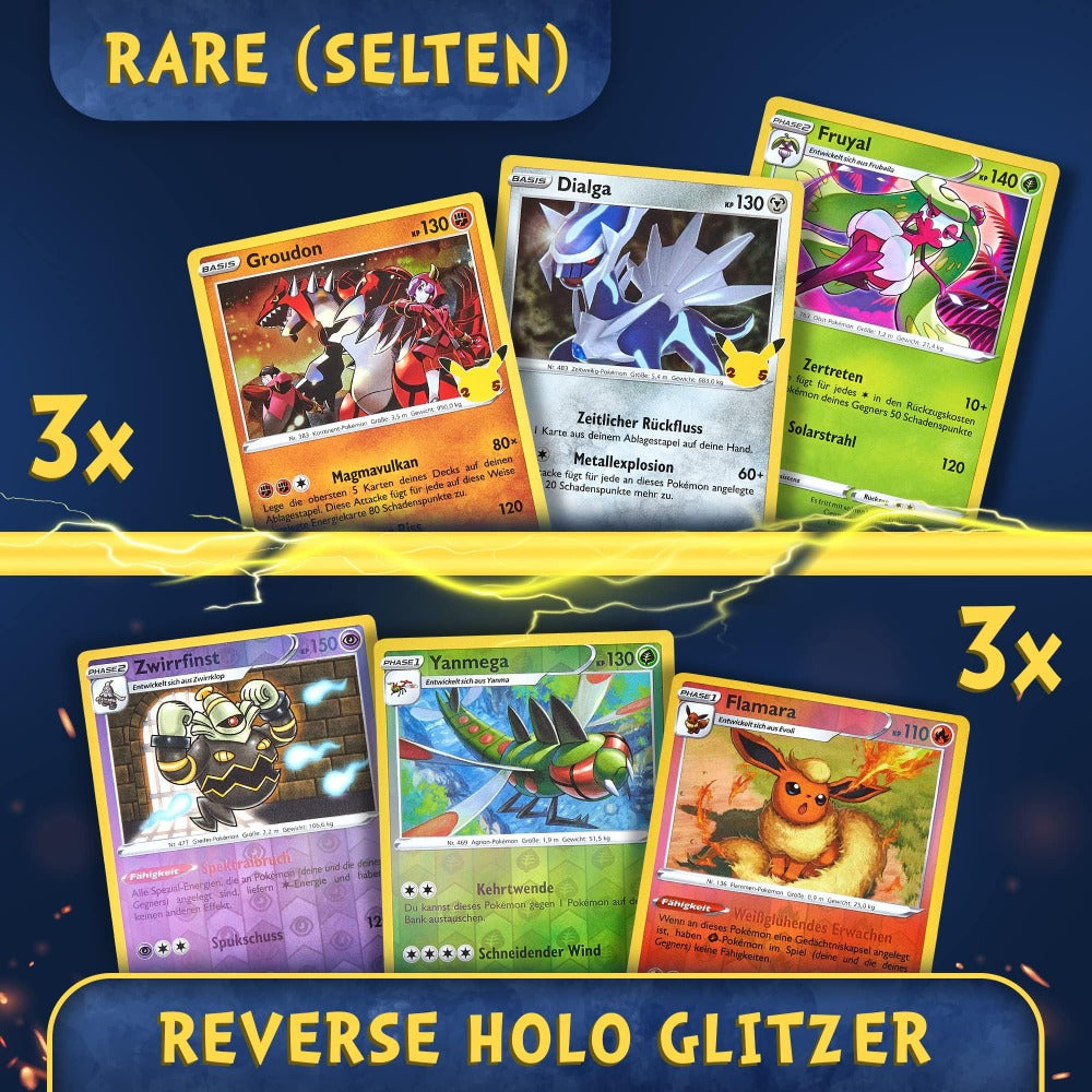 Cartas Pokémon en inglés - 50 surtidas (3 raras, holográficas, 1 aleatoria de Pikachu, Charmander, Dedenne o Eevee) - Cartas coleccionables originales de Pokémon de sets actuales - Incluye 100 fundas protectoras Heartforcards®