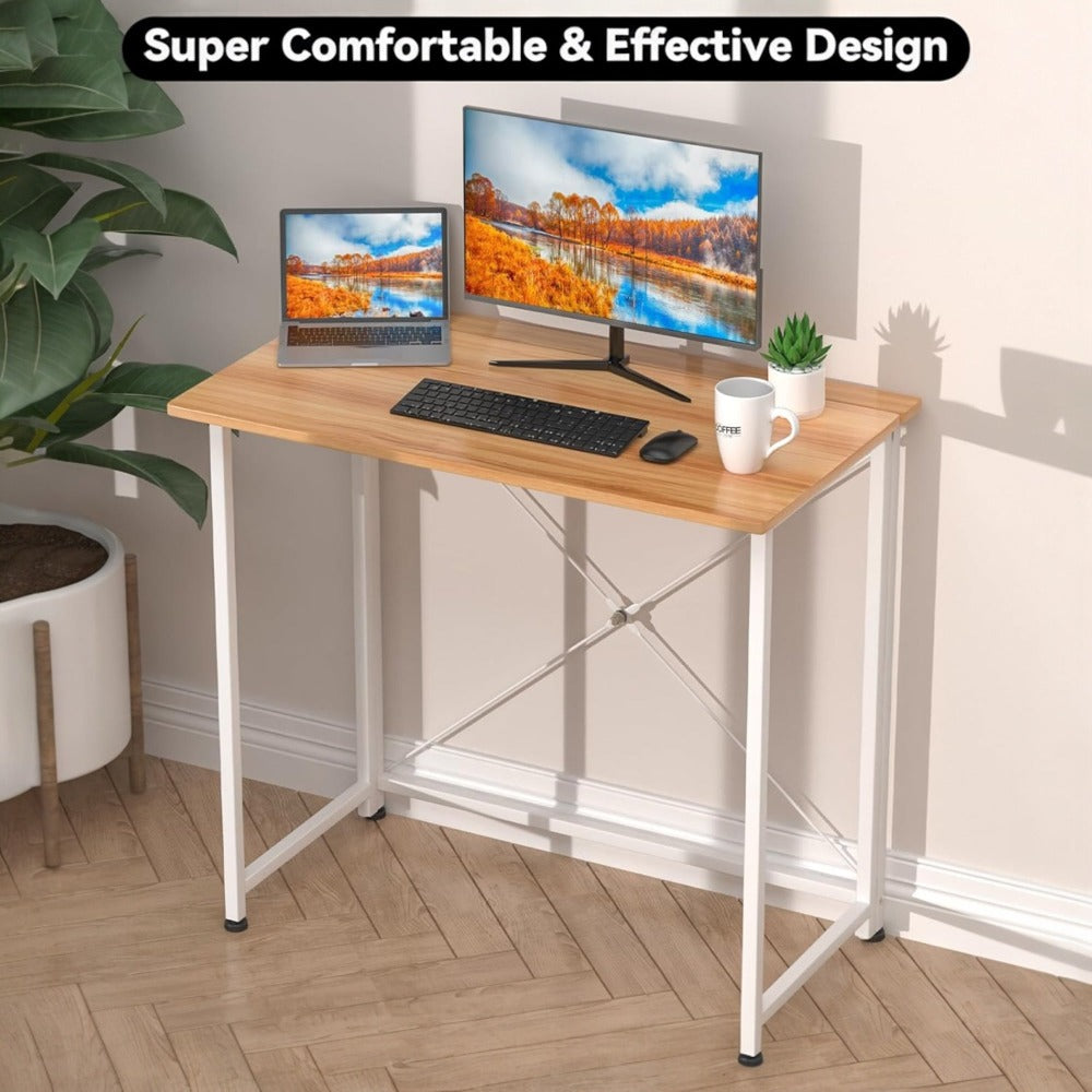 Mesa Escritorio Plegable, Mesa de Oficina Plegable, para Ordenador, Pequeño Mesa Ordenador Plegable Escritorios portátiles para Estudio, Casa Oficina 80x40x75cm