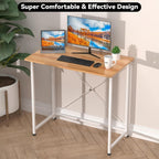 Mesa Escritorio Plegable, Mesa de Oficina Plegable, para Ordenador, Pequeño Mesa Ordenador Plegable Escritorios portátiles para Estudio, Casa Oficina 80x40x75cm