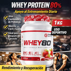Whey Protein 80% – Proteína de Suero para Entrenamiento y Recuperación – 1 kg