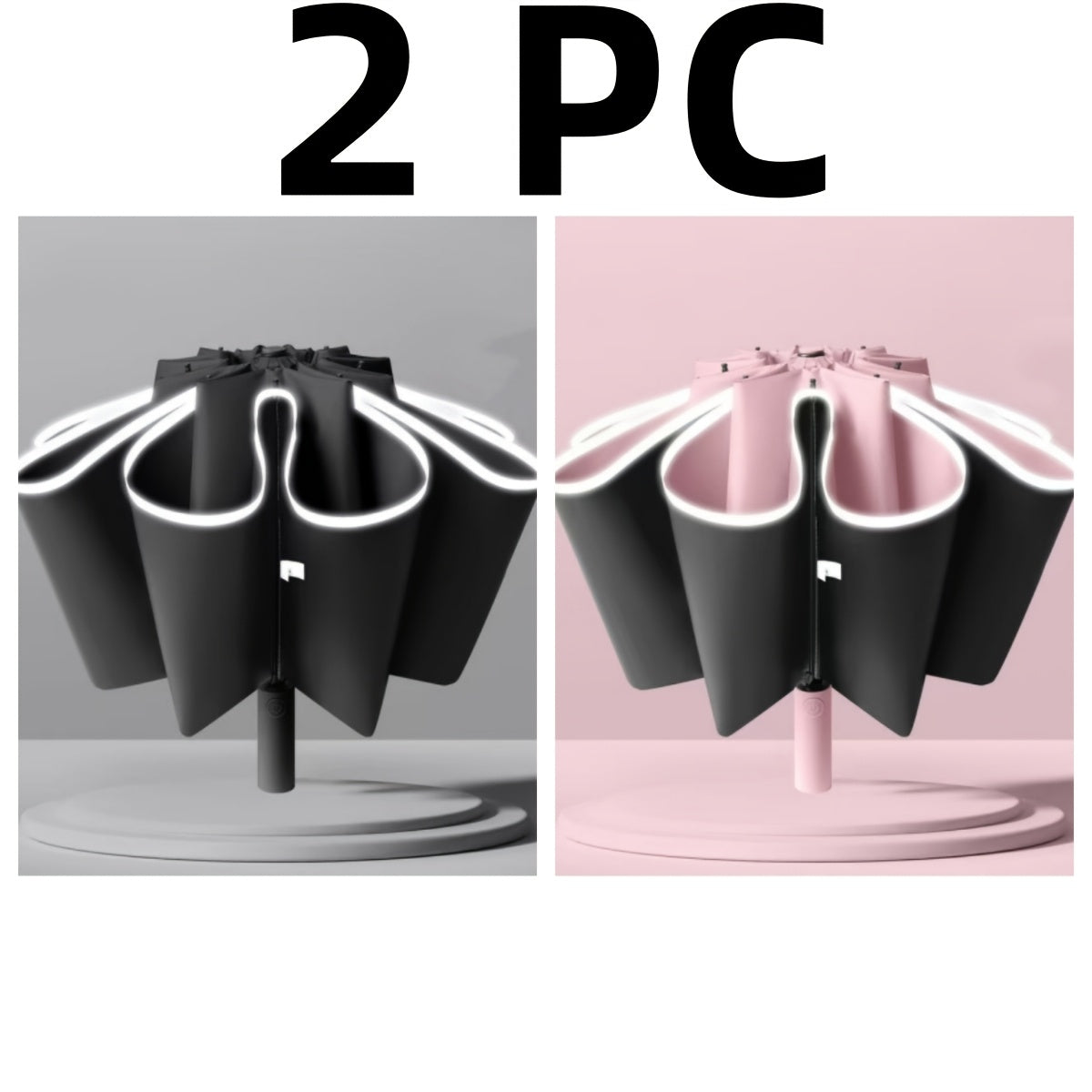 Paraguas Automático Doble de 10 Varillas Compacto para Viaje, Paraguas Resistente, Paraguas de Coche Reforzado y Ampliado, Paraguas de Protección para Viaje con Barra de Seguridad, Diseño Moderno en Múltiples Colores, Paraguas de Alta Gama Adecuado para H