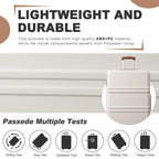 Kono ABS+PC Maleta Extra Grande de 32 Pulgadas, Diseño Horizontal Esculpidor, Equipaje Rígido con Ruedas y Mango Telescópico