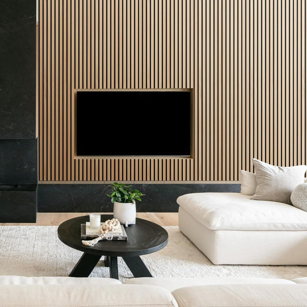 Paneles Acústicos Autoadhesivos Juego de 2 piezas 4 piezas 6 piezas 8 piezas 100X52Cm, Paneles de Pared Insonorizantes con Reducción de Eco Hechos de Veneración de Madera - Paneles Acústicos de Madera para Decoración de Pared Sala de Estar, Oficina y Ofic