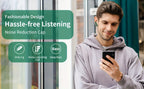 Auriculares Bluetooth | Auriculares inalámbricos 5.3 con estéreo de graves profundos, 36 horas de reproducción y estuche de carga LED, micrófonos