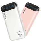 Paquete de 2 baterías externas, banco de poder de 22,5 vatios y 10000 mAh, cargador portátil con carga rápida LED, compatible con teléfonos inteligentes, tabletas, etc.