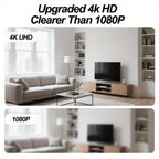 Cámara de seguridad inalámbrica despertador 4K con detección de movimiento, compatible con visualización remota en tiempo real por WIFI, notificaciones de alarma por aplicación y correo electrónico, compatible con Android e IOS, carga USB, incluye tarjeta