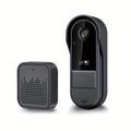 Cámara de Video Timbre Inalámbrica Wi-Fi, Cámara de Video Timbre Interior/Exterior, Detección Humana por IA y Alertas Instantáneas, Visión Nocturna HD 1080P, Audio Bidireccional, Monitor Interior en Tiempo Real, Alimentación USB, Batería de Larga Duración