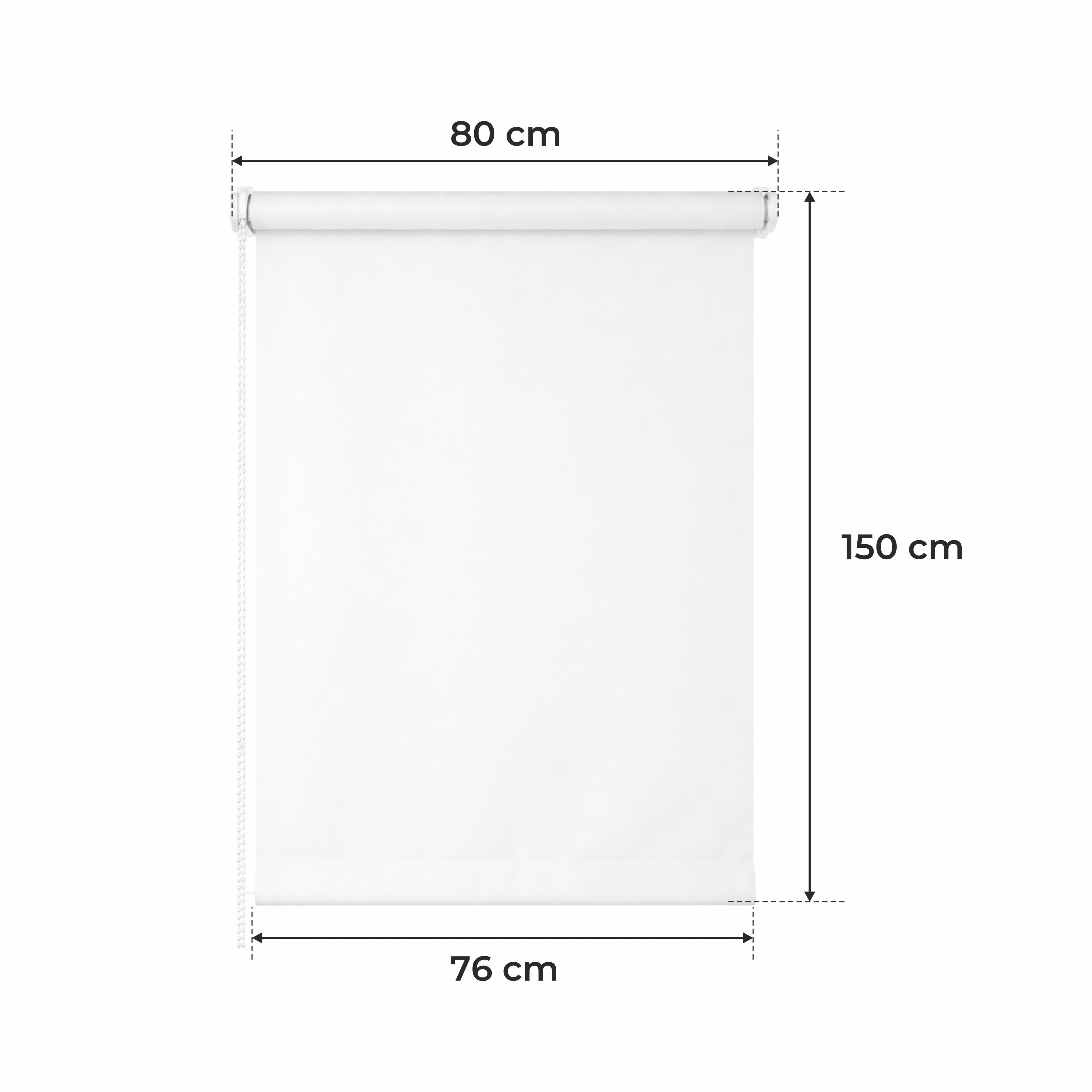 Persiana Enrollable para Ventana • BLANCA • 32 Tamaños • BOJANEK MINI ROLLER BLIND • Soportes Ajustables • Instalación sin Taladro en la Ventana • Persiana Enrollable con Mecanismo de Cadena • Cubierta de Ventana Protectora contra el Sol • Ideal para Saló