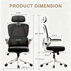 Silla de oficina | Adecuado para Escritorios y Sillas Portátiles de Oficina en Casa con Reposabrazos, Sillas de Soporte Lumbar, Sillas de Oficina