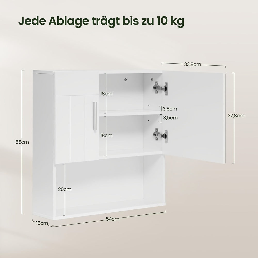 Armario de baño con almacenamiento ajustable | Para lavabo, baño y pasillo