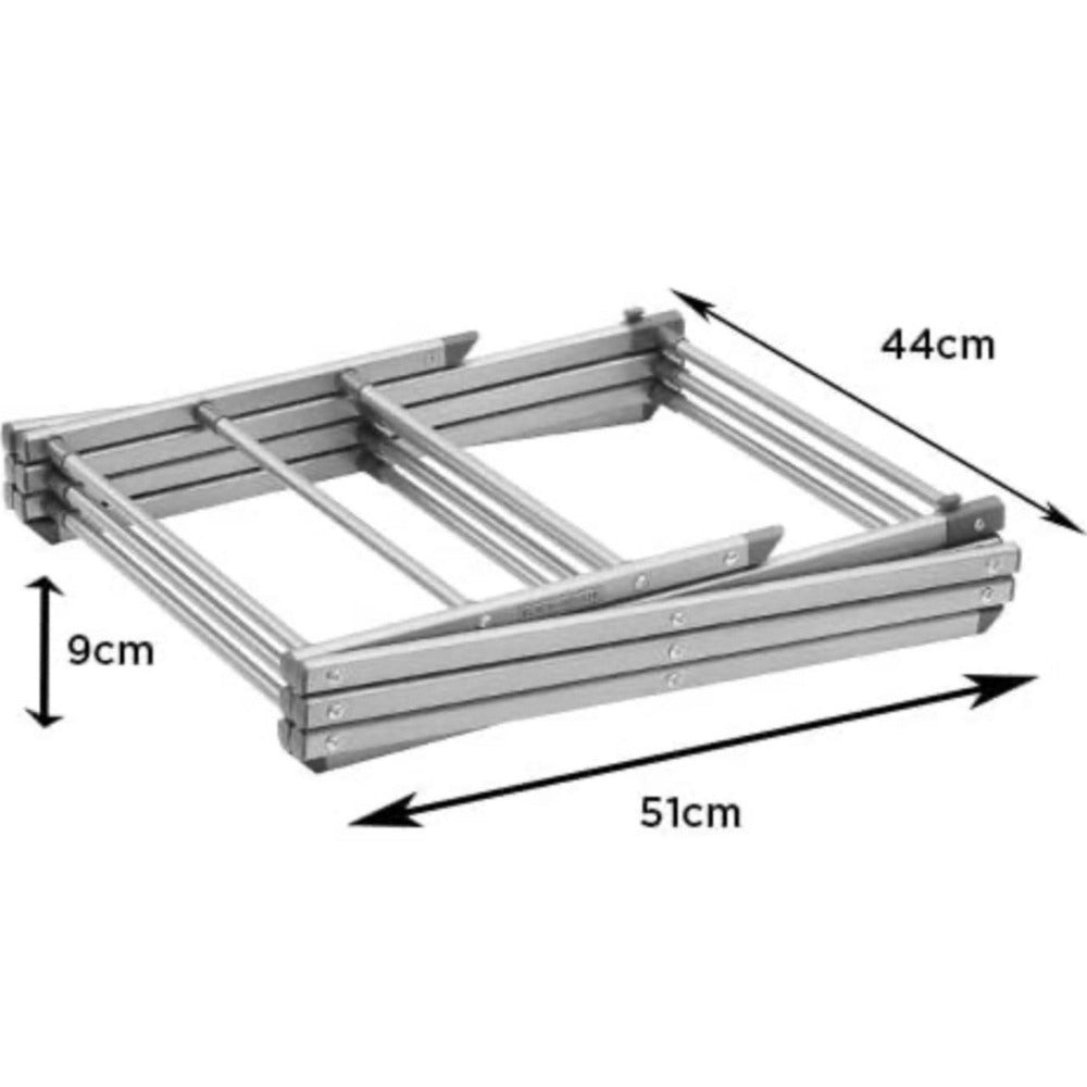 Estructura plegable para secar ropa, estructura de secado de acero portátil, resistente a la corrosión, extensible y ajustable a la cantidad de ropa, estructura de secado de metal vertical plegable con 3 niveles, estructura de secado de ropa extensible pa