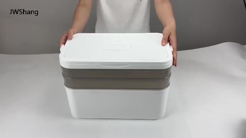 Organizador Médico de 3 Niveles - Caja de Almacenamiento de Medicina Familiar de Gran Capacidad con Cierre Seguro a Presión, Diseño Portátil Resistente para Hogar/Viajes/Oficina, Regalo Esencial Ideal para la Salud y la Seguridad