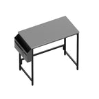 Escritorio, Escritorio para Computadora, Mesa Pequeña, 100 X 48 X 72 Cm/40X19X28In, Mesa de Oficina con Bolsa de Almacenamiento, Mesa para PC para Oficina, Estudio, Dormitorio, Estructura de Metal, Moderno y Fácil