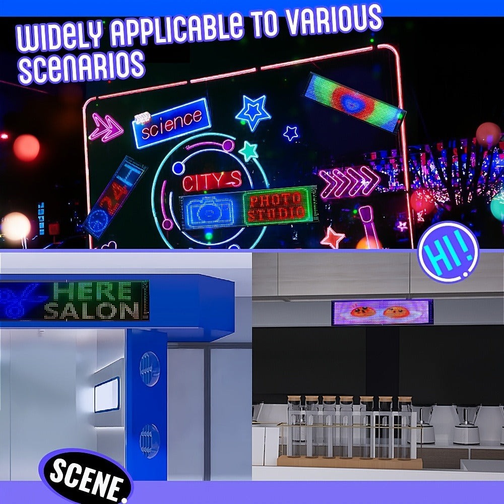 Ojo del Diablo LED Flexible para Automóvil, Pantalla de Luz Programable con Logo Publicitario, Texto y Grafiti, Aplicación Inteligente, Bluetooth USB