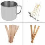 SET PARA LA CREACIÓN INDEPENDIENTE DE VELAS XXL DE SOY | CERA DE SOY | ACEITE DE AROMATIZANTE | CUEROS Y CORDONES | MOLDES DE SILICÓN | INSTRUCCIONES DE PDF GRATIS | REGALO DE SAN VALENTÍN