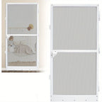 Mosquitera | Puerta de balcón con mosquitera y marco de aluminio, protección contra insectos y mosquitos, mosquitera para puerta de balcón y